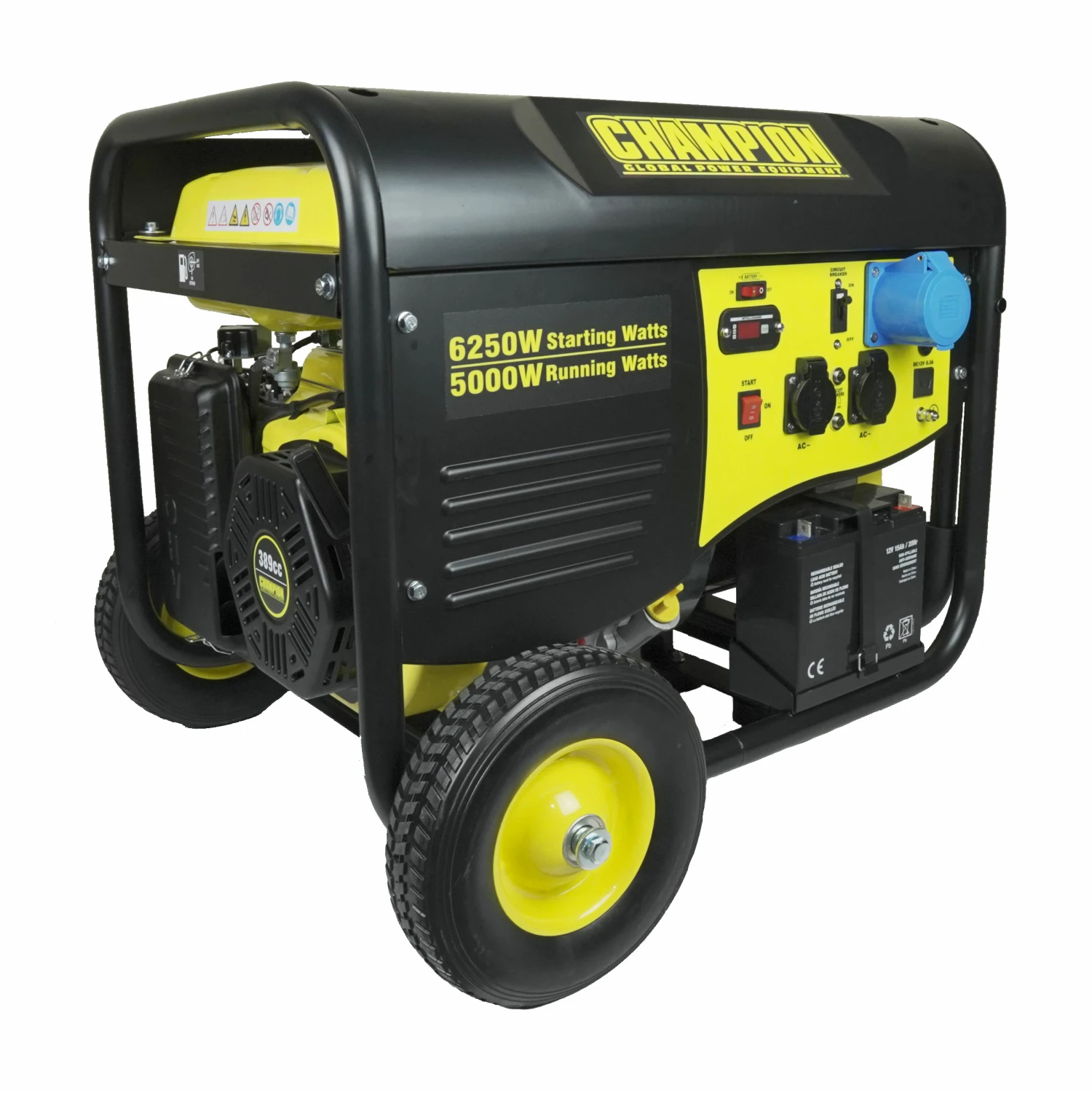 Elverk Champion Generators CPG6500E2 5,5kW 1-fas Bensin Med Fjärrstart 10 Elverk Champion Generators CPG6500E2 5,5kW 1-fas Bensin Med Fjärrstart - Bild 8