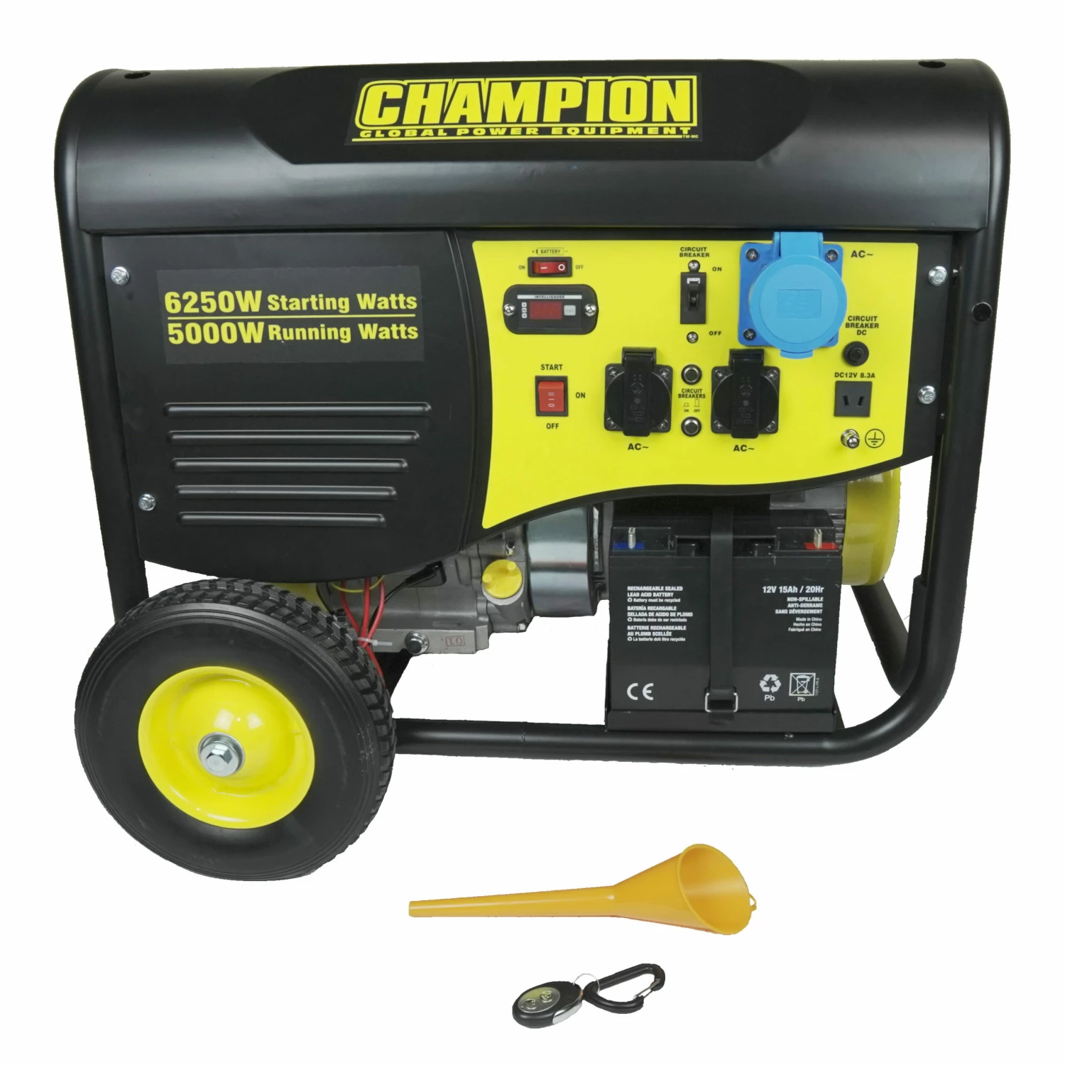 Elverk Champion Generators CPG6500E2 5,5kW 1-fas Bensin Med Fjärrstart 11 Elverk Champion Generators CPG6500E2 5,5kW 1-fas Bensin Med Fjärrstart - Bild 9