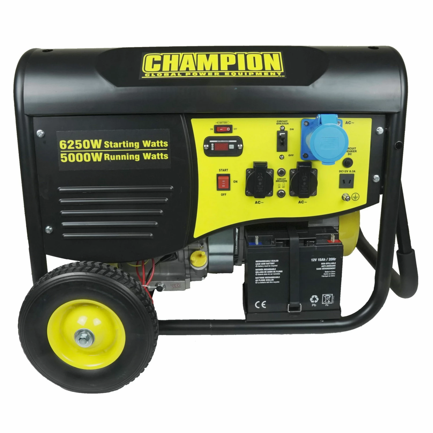 Elverk Champion Generators CPG6500E2 5,5kW 1-fas Bensin Med Fjärrstart 3 Elverk Champion Generators CPG6500E2 5,5kW 1-fas Bensin Med Fjärrstart