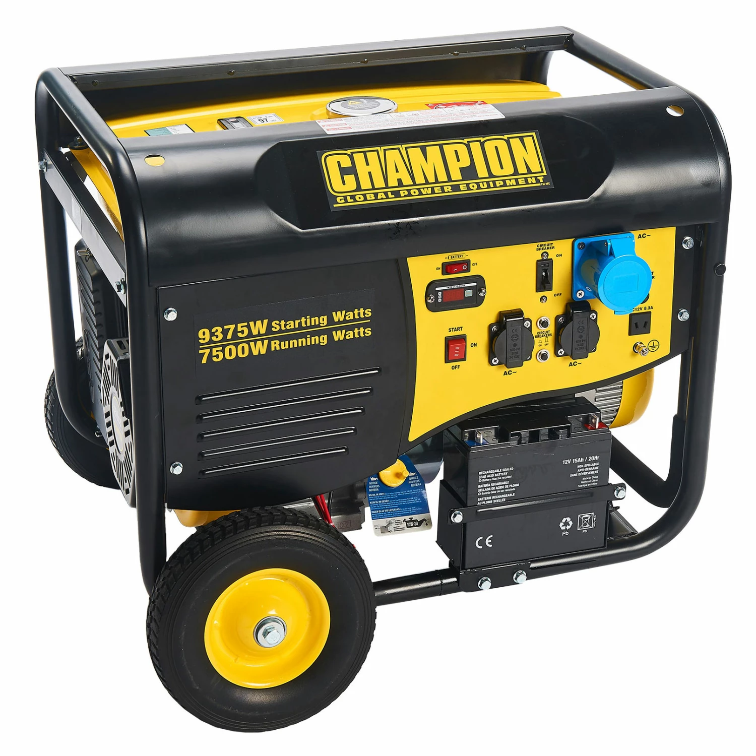 Elverk Champion Generators CPG9000E2 8kW 1-fas Bensin Med Fjärrstart 7 Elverk Champion Generators CPG9000E2 8kW 1-fas Bensin Med Fjärrstart - Bild 5