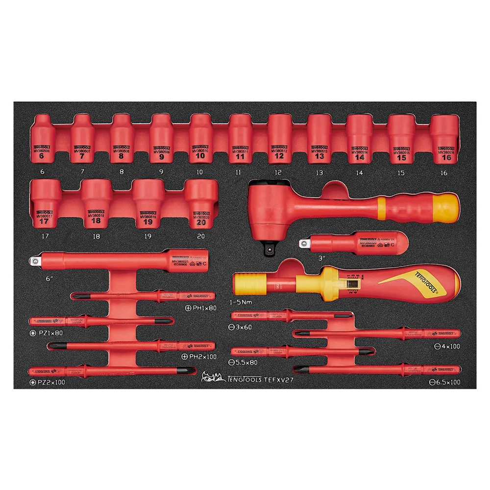 Verktygssats Teng Tools TEFXV27 1 000 V 3 Verktygssats Teng Tools TEFXV27 1 000 V