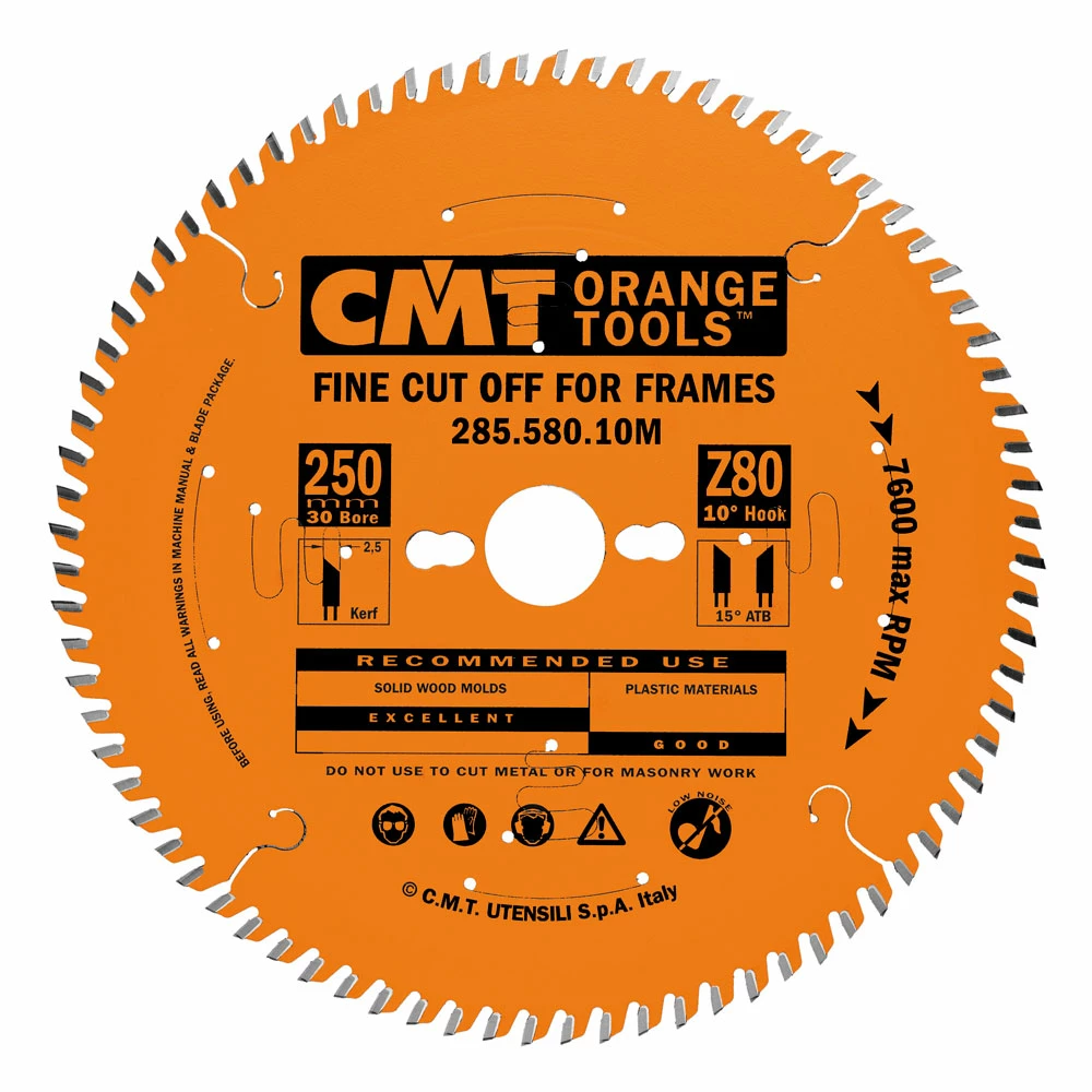 Sågklinga CMT Orange Tools 250x3,0x30 T80 Lister/MDF/PVC 3 Sågklinga CMT Orange Tools 250x3,0x30 T80 Lister/MDF/PVC