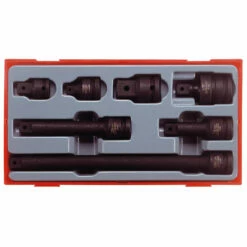 Krafthylsverktygssats 7 Delar Med 1/2 Tum Fyrkantsfäste Teng Tools TT9207