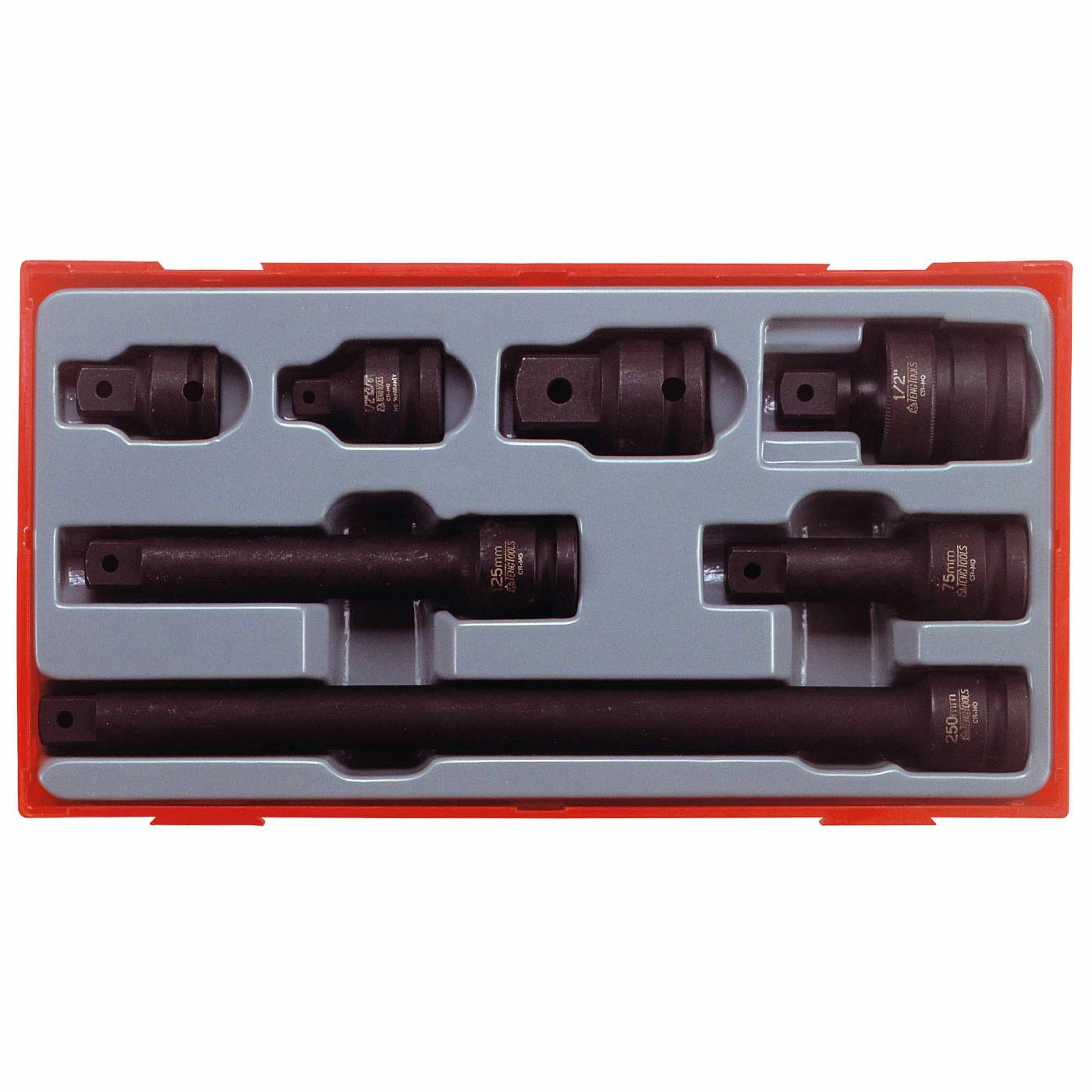 Krafthylsverktygssats 7 Delar Med 1/2 Tum Fyrkantsfäste Teng Tools TT9207 3 Krafthylsverktygssats 7 Delar Med 1/2 Tum Fyrkantsfäste Teng Tools TT9207