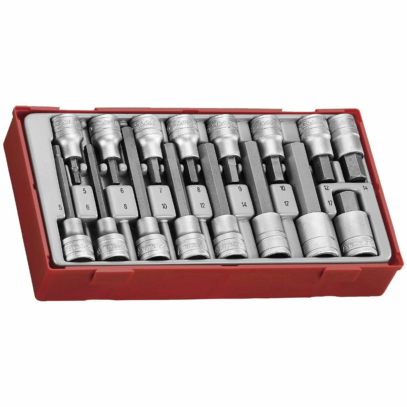 Insex Hylsbitssats 16 Delar Med 1/2 Tum Fyrkantsfäste Teng Tools TTHEX16 4 Insex Hylsbitssats 16 Delar Med 1/2 Tum Fyrkantsfäste Teng Tools TTHEX16 - Bild 2