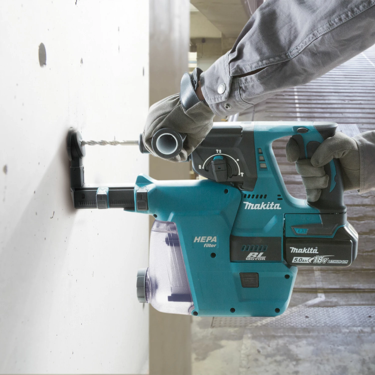 Borrhammare Makita LXT DHR243RTJW Med Batteri 4 Borrhammare Makita LXT DHR243RTJW Med Batteri - Bild 2