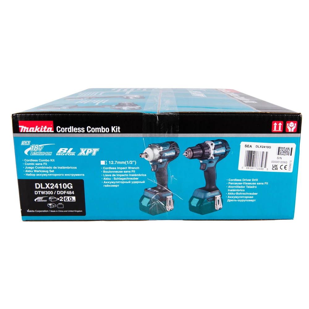 Verktygspaket Makita DDF484Z 18V DTW300Z Inkl Väska 4 Verktygspaket Makita DDF484Z 18V DTW300Z Inkl Väska - Bild 2