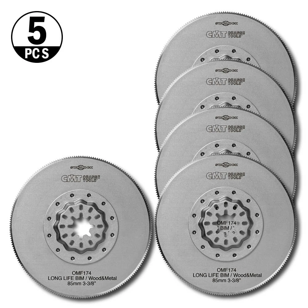 Starlock CMT Orange Tools Ø85mm BIM Trä/metall 5 St 3 Starlock CMT Orange Tools Ø85mm BIM Trä/metall 5 St